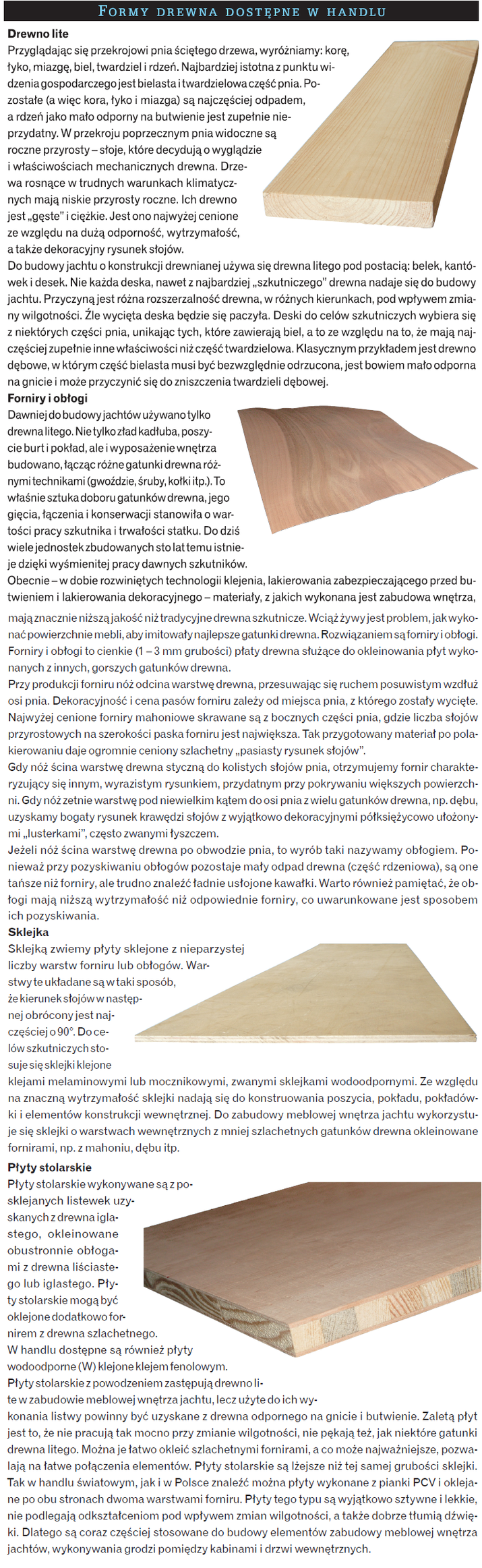 ABC szkutnika armatora: Drewno - najstarszy żeglarski budulec
